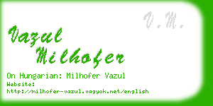 vazul milhofer business card